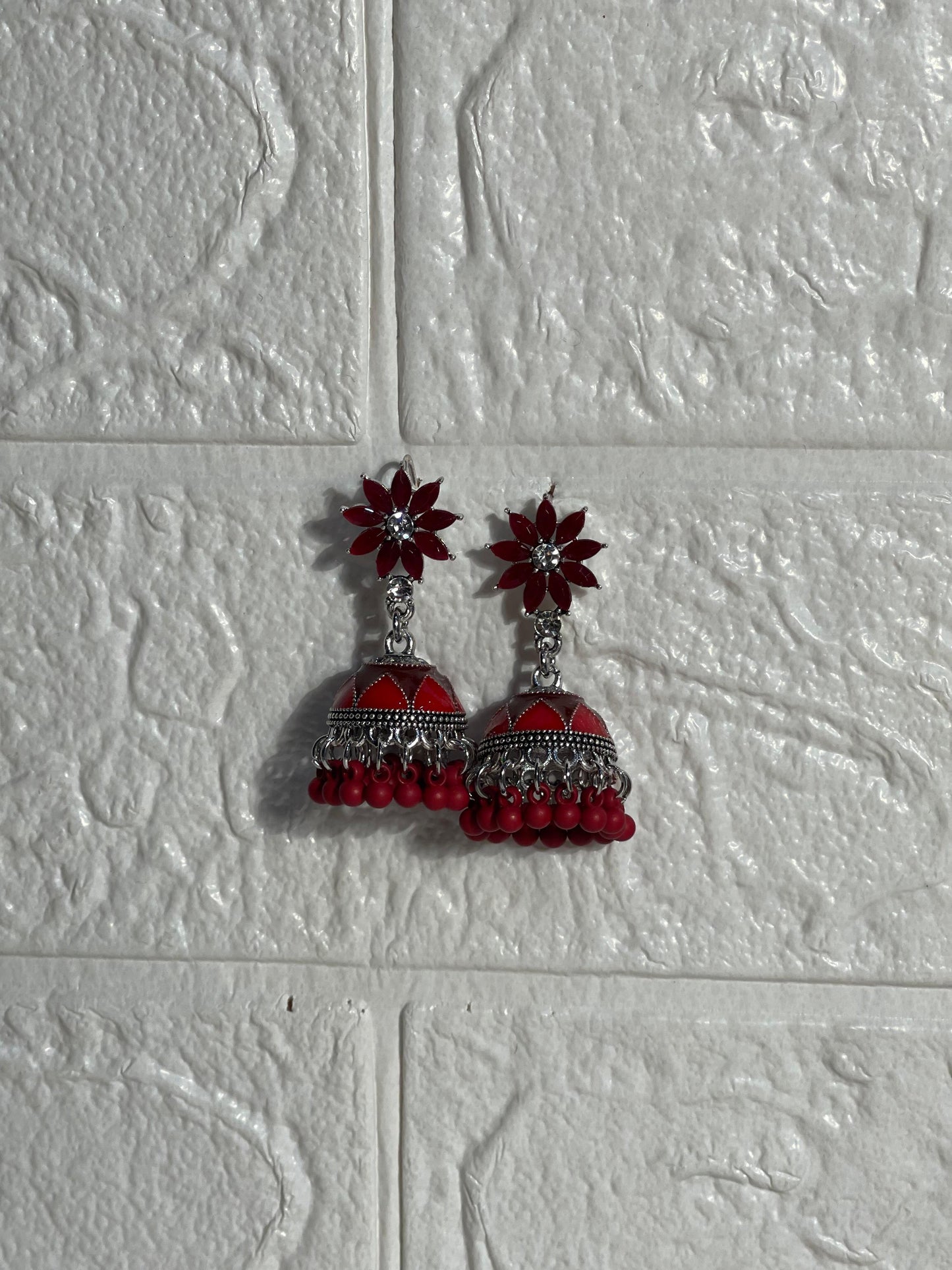 Sunflower Jhumki maroon(Mahnoorbano)