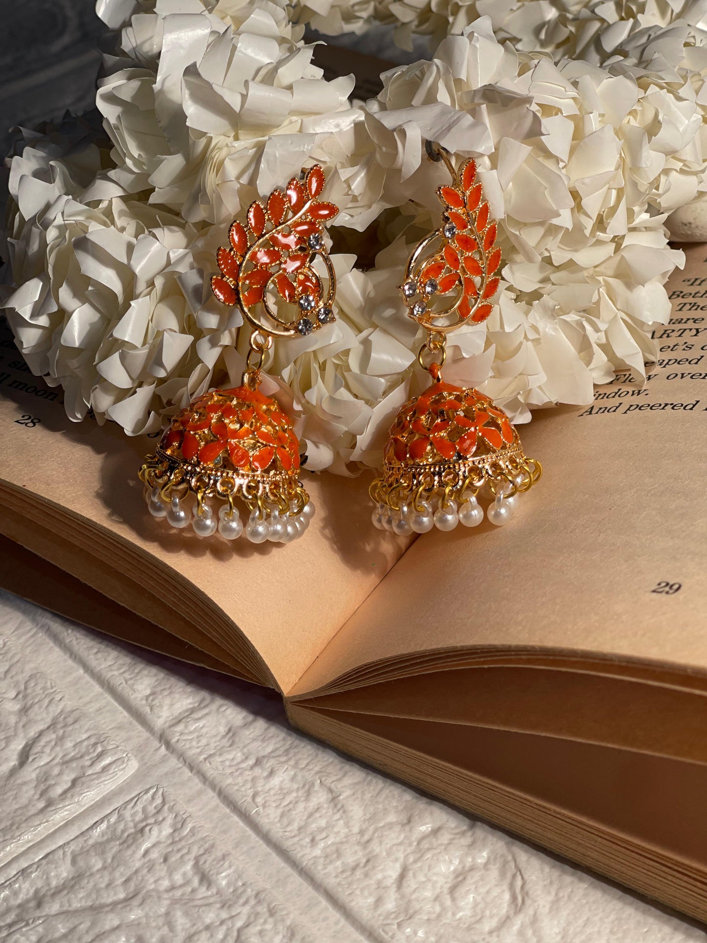 Booti bali orange-(Mahnoorbano)