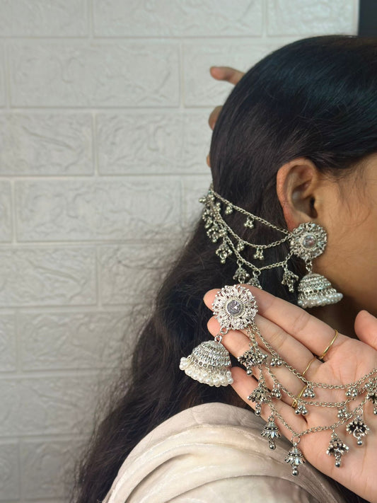 Aliza jhumka with saharay