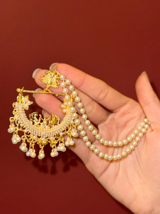 Peacock Earrings Gold with saharay