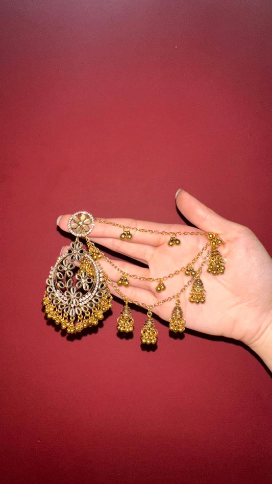 phool earrings with saharay