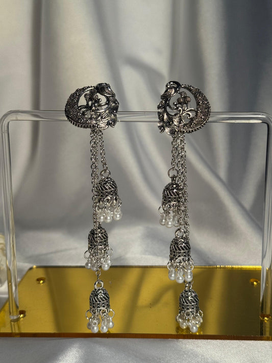 Hania Jhumkay - Antique silver