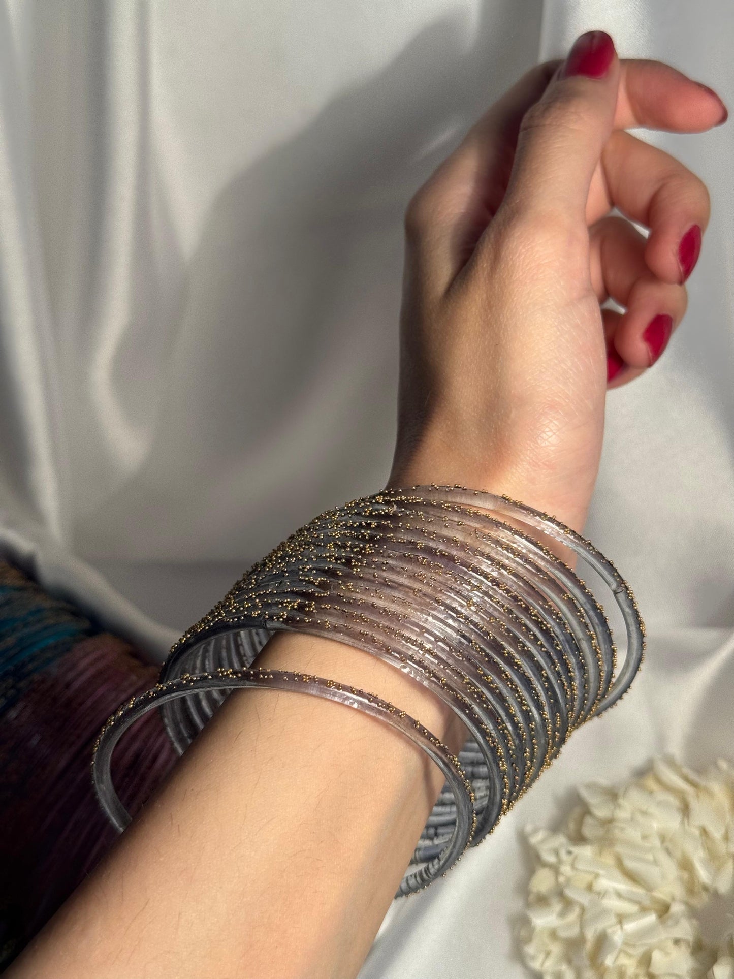 Raindrop bangles 2- grey eid collection