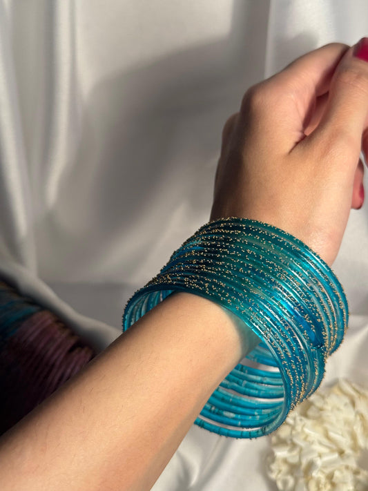 Raindrop bangles 2- turquoise eid collection