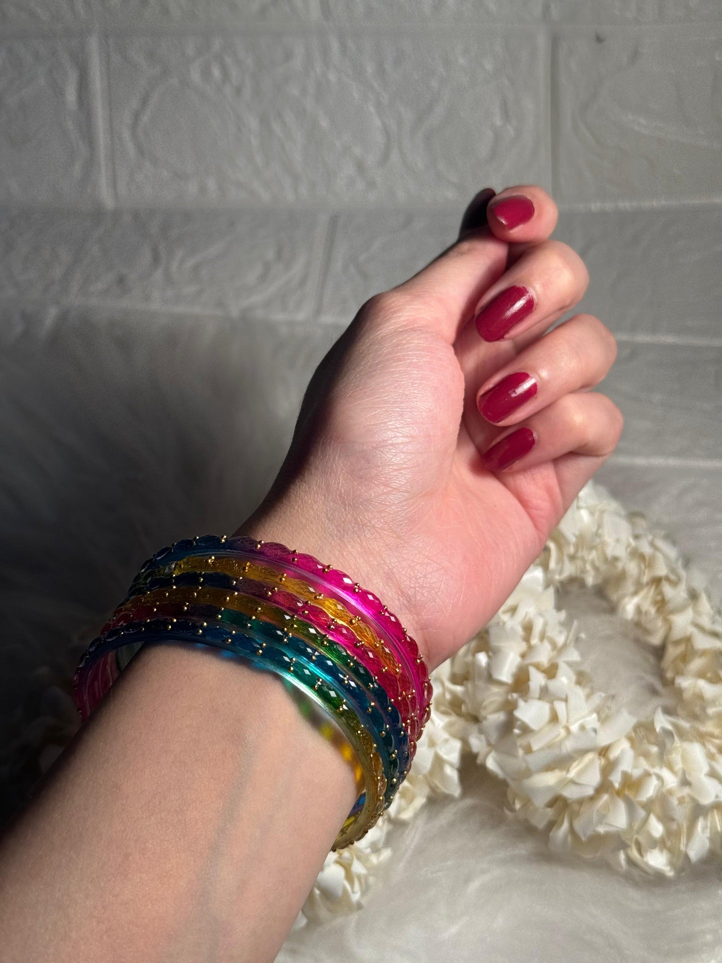 Raindrop bangle (7) - multi