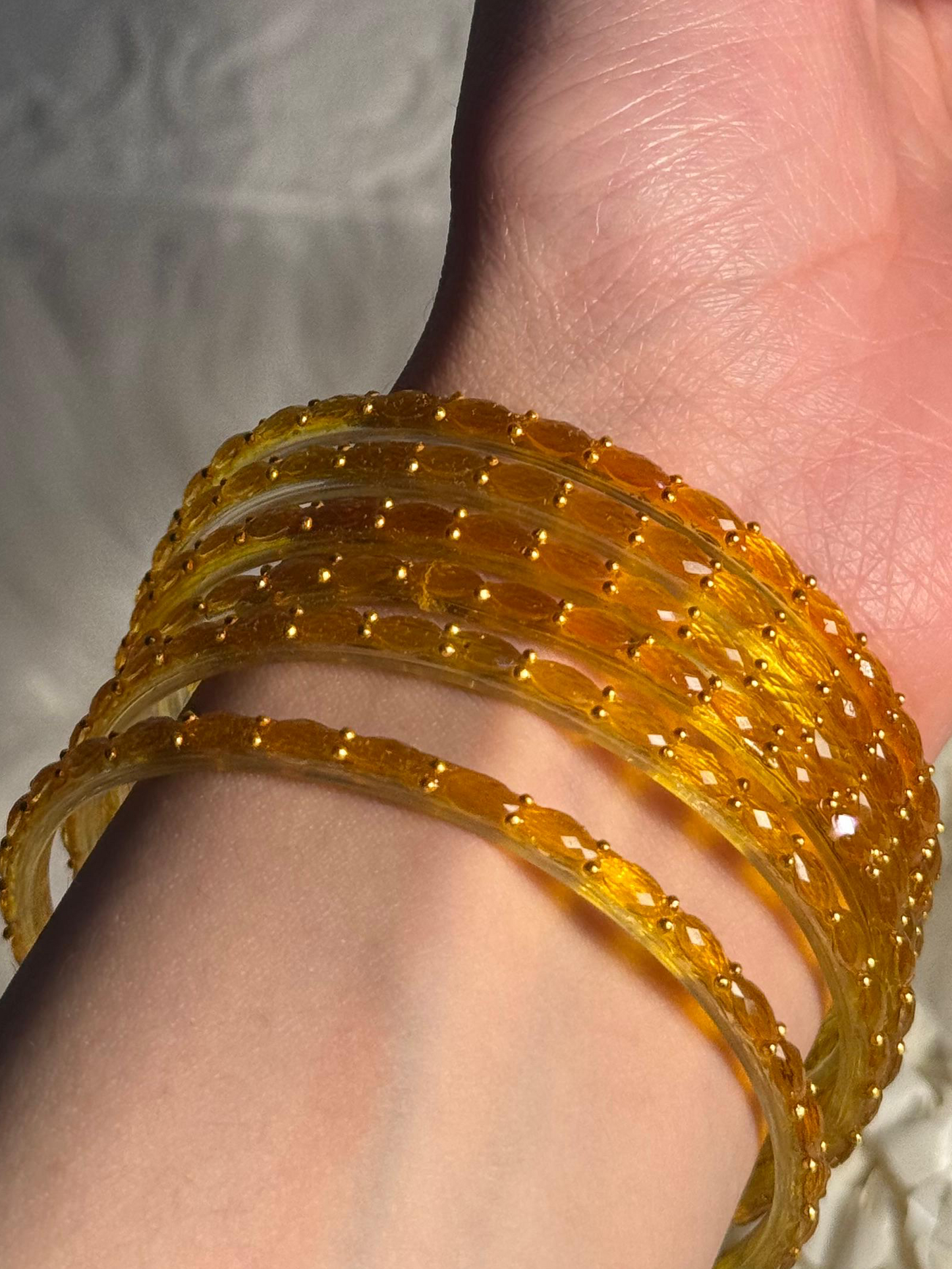 Raindrop bangle (7) - yellow