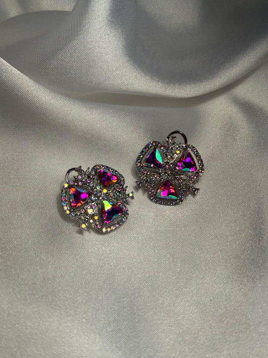 Prism Petals eid collection-silver holographic