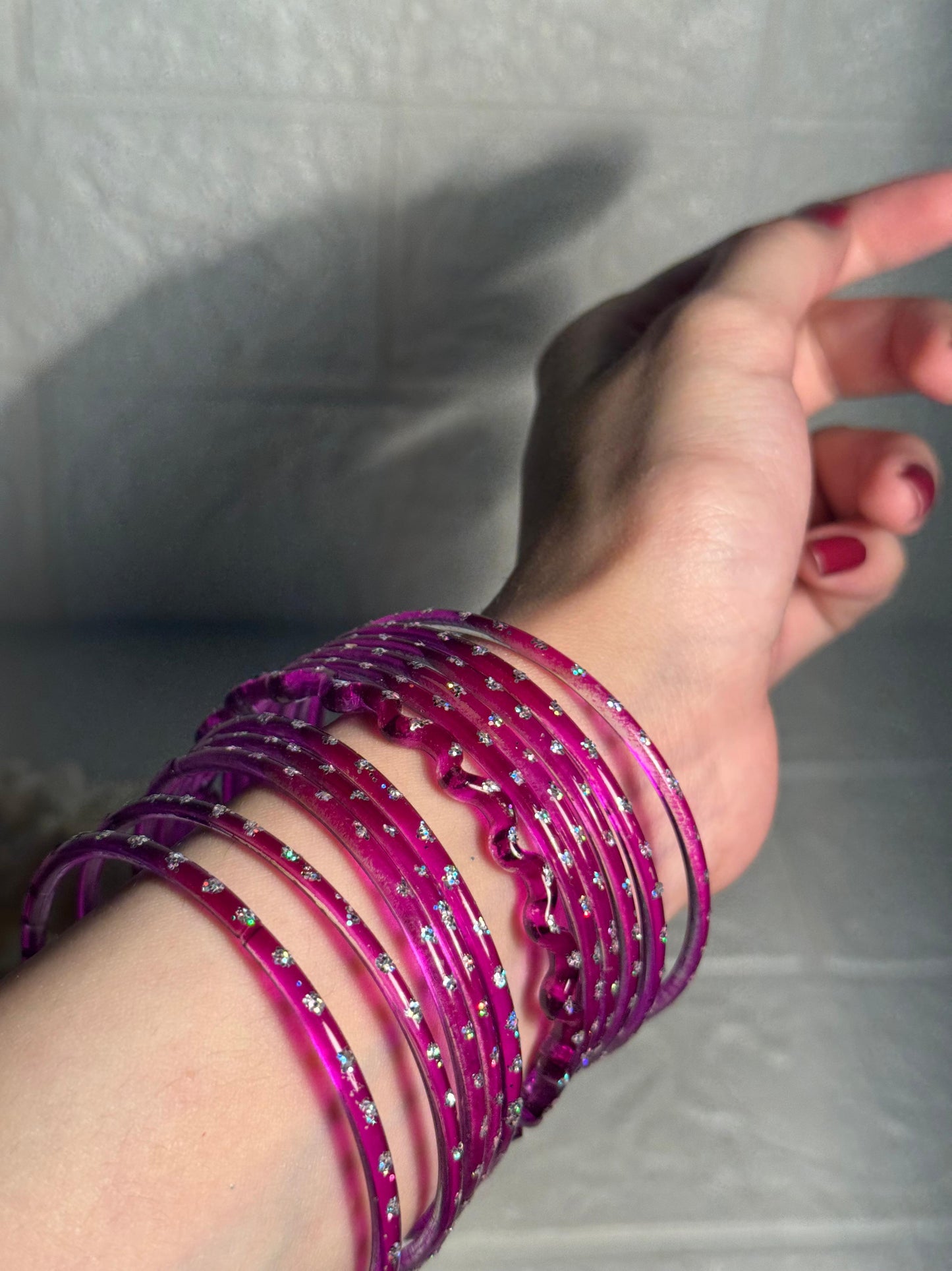 Raindrop bangle (6) purple