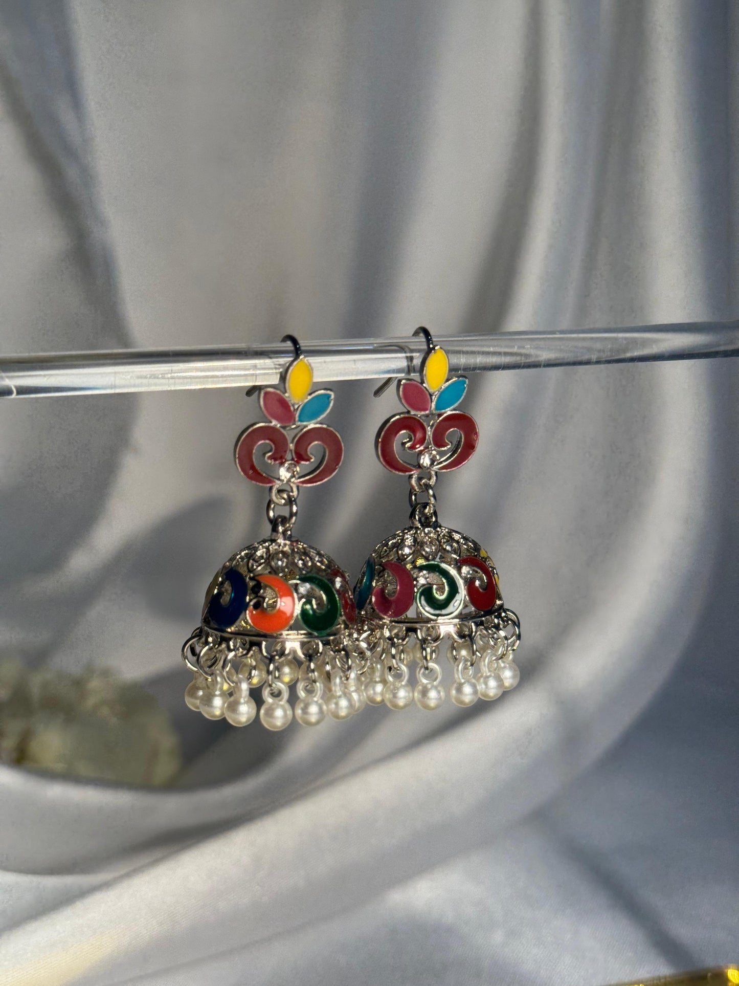 Teen Booti silver Rang-e-desi multi