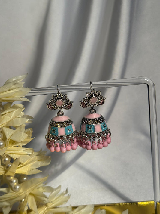 Phool booti Rang-e-desi pink n blue
