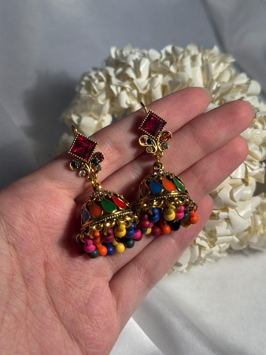 Chakoor booti gold-Rang-e-desi multi