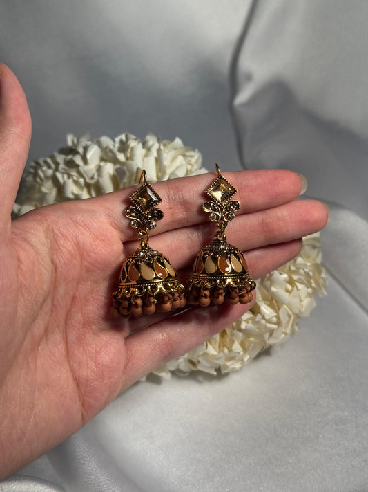 Chakoor booti gold-Rang-e-desi brown