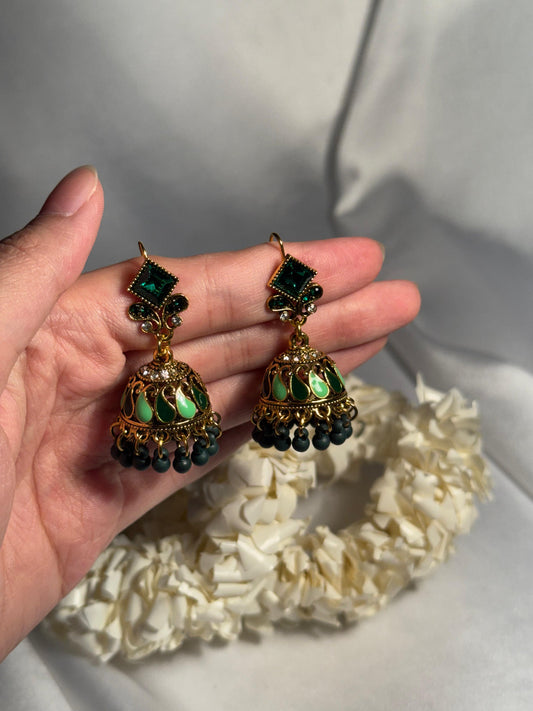 Chakoor booti gold-Rang-e-desi green