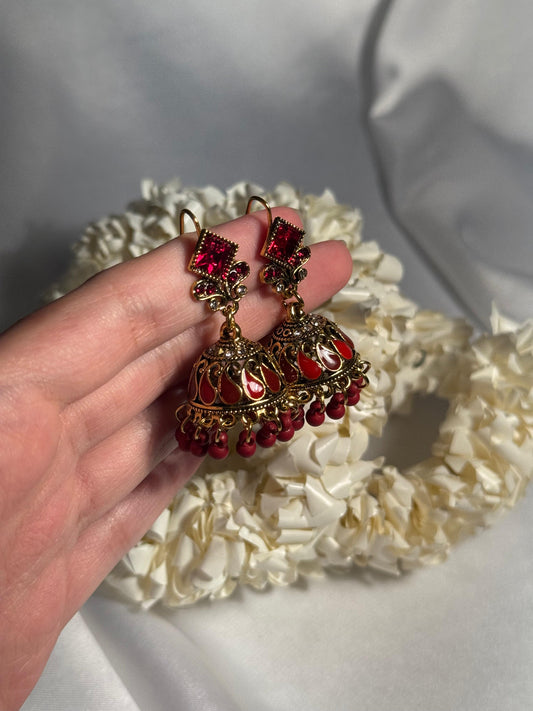 Chakoor booti gold-Rang-e-desi-maroon