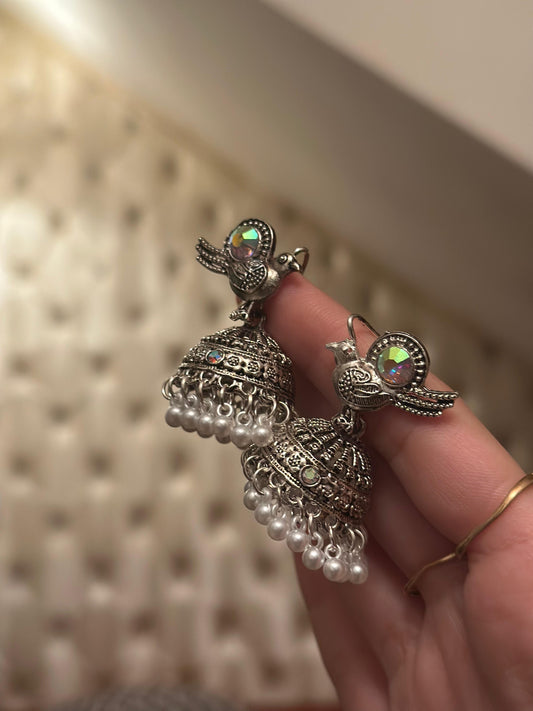 Chiriya Katoori Jhumki (Silver)