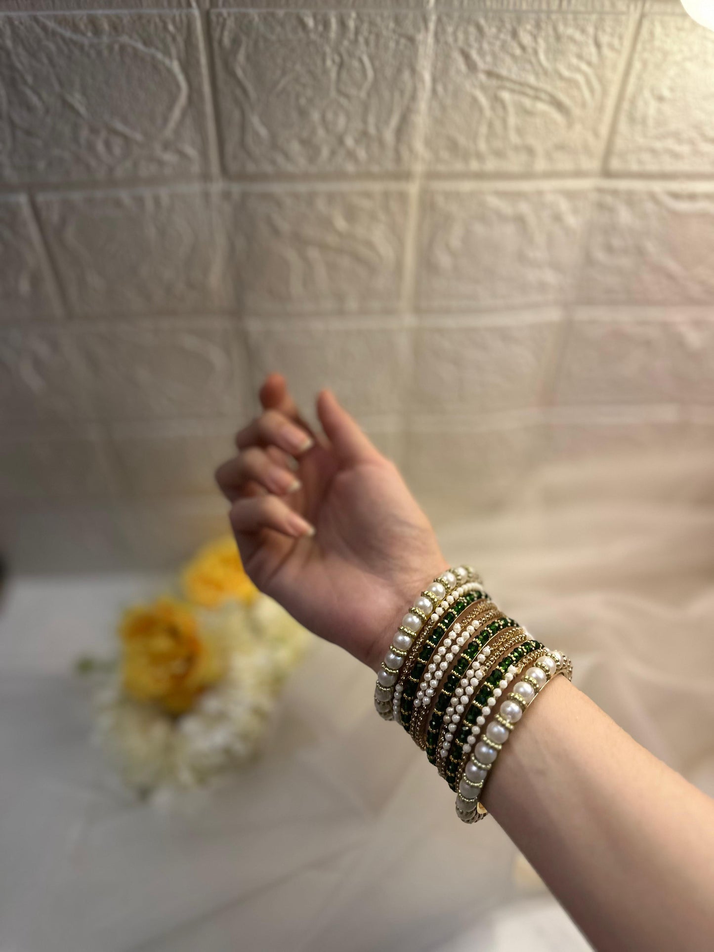 Moti Bangles (Green)
