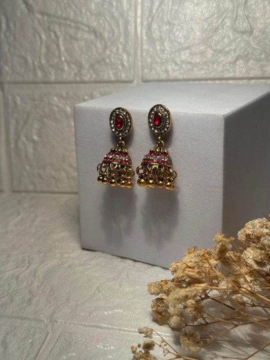 Royal Oval Drops (Gold and Pink)