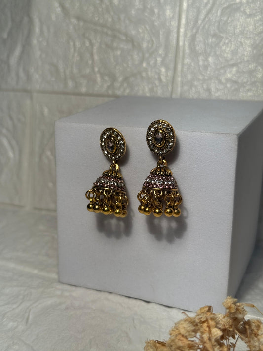 Royal Oval Drops (Silver and Pink)