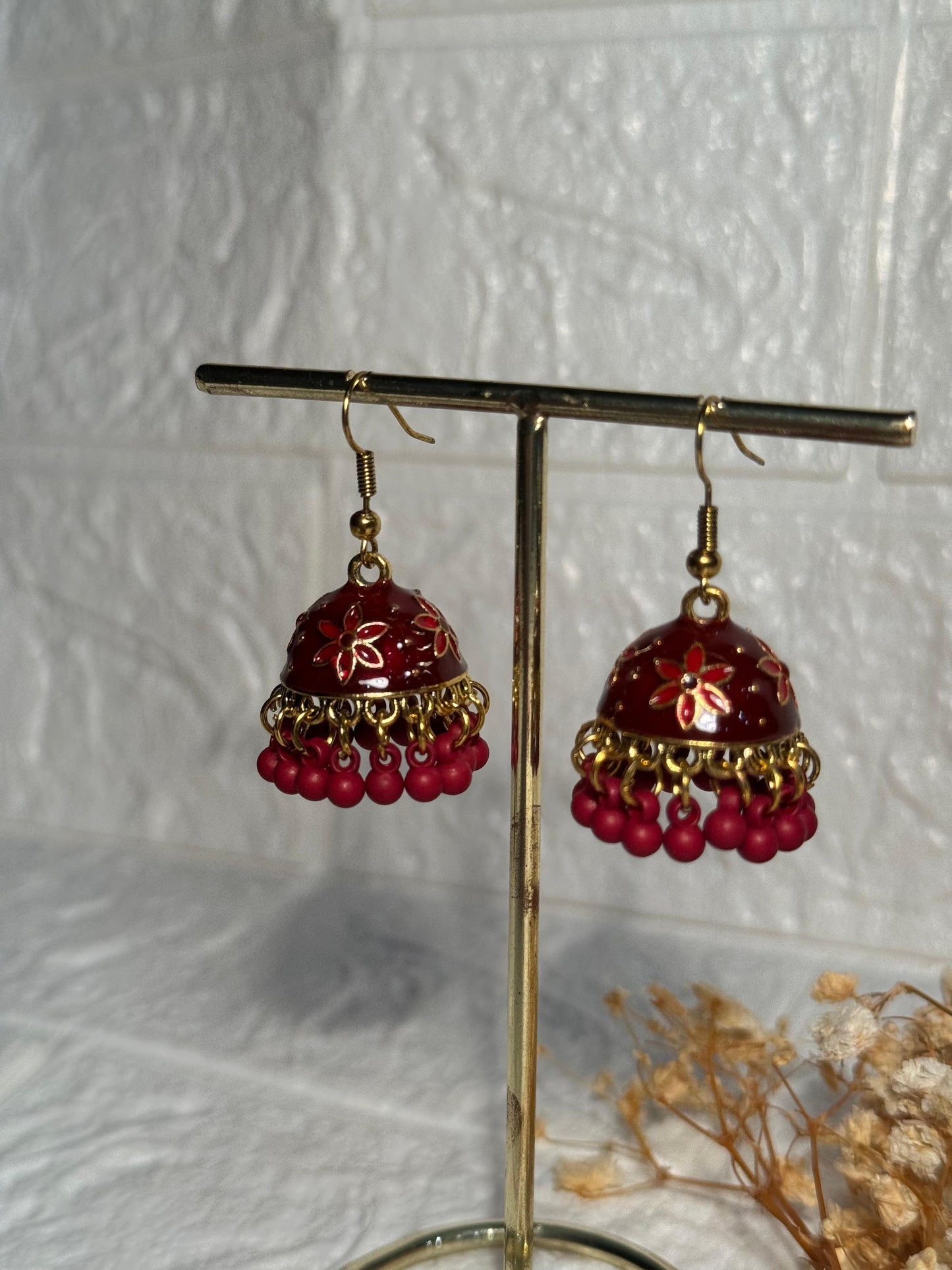Alishba Jhumkay (Maroon)