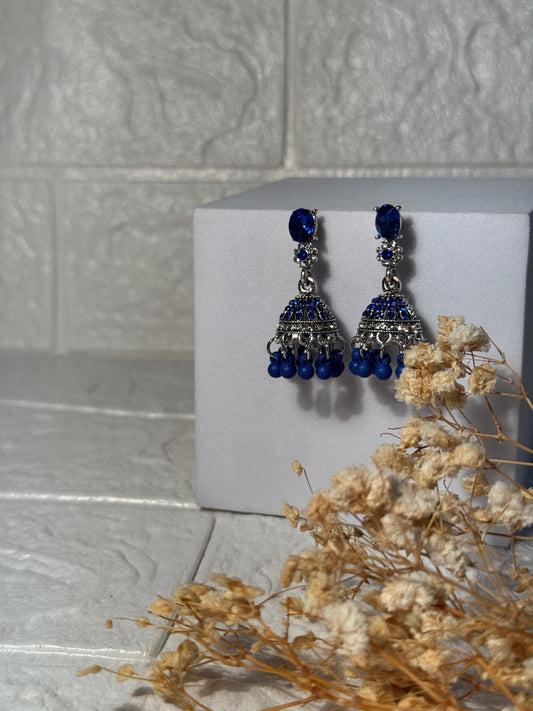 Zanaib Jhumki (Navy Blue)