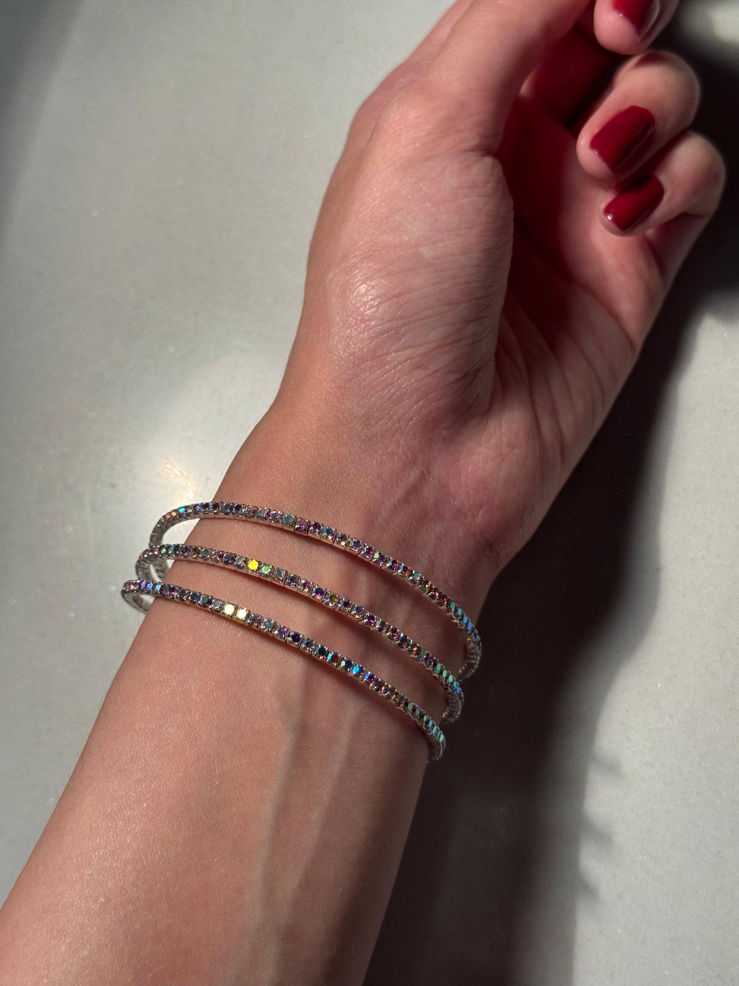3 in one bracelet holographic silver