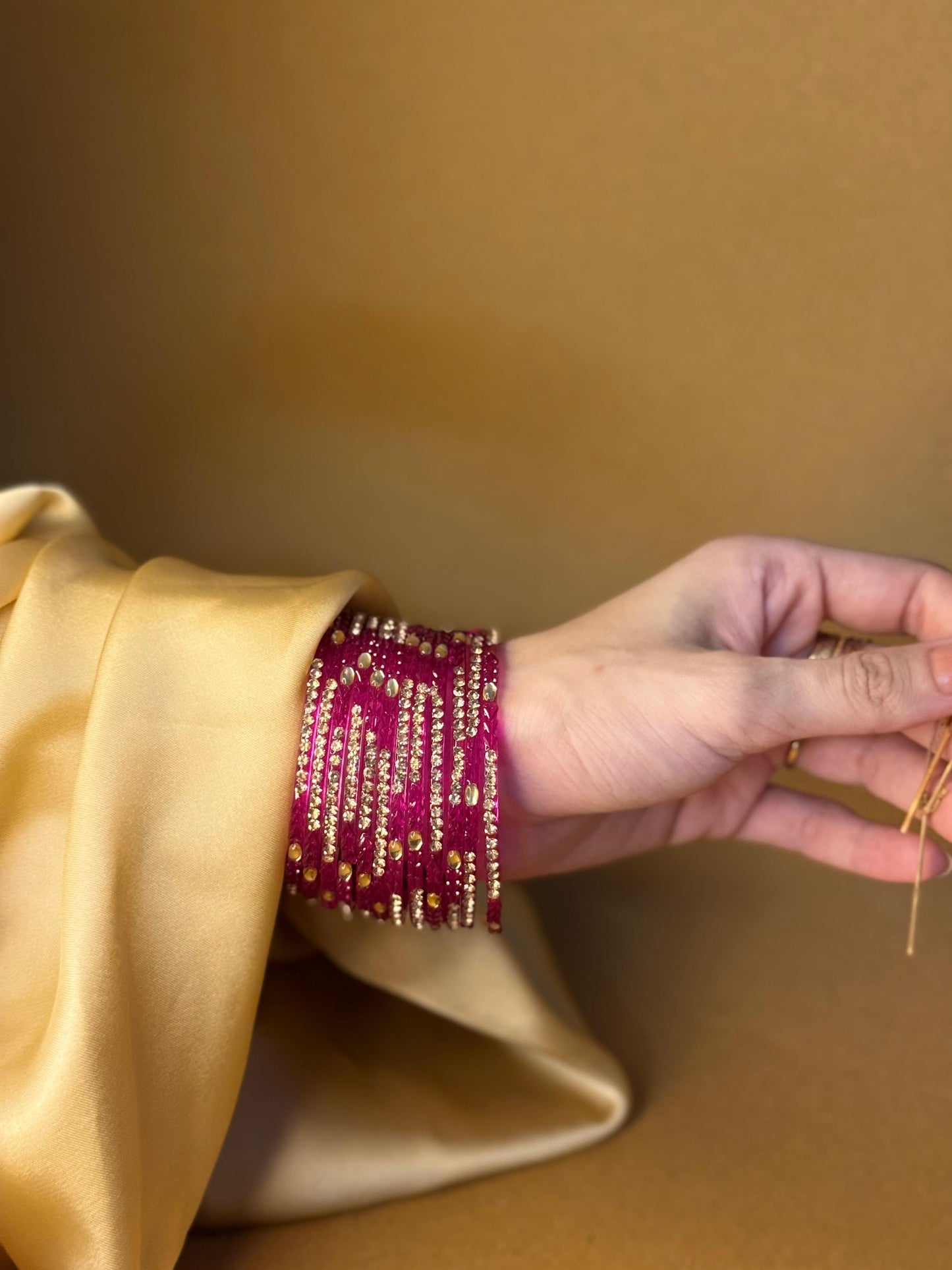 Raindrop bangles (nageena)- purple