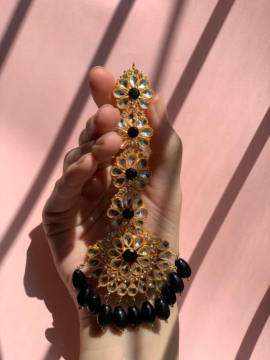 kundan Rani bindiya - Black