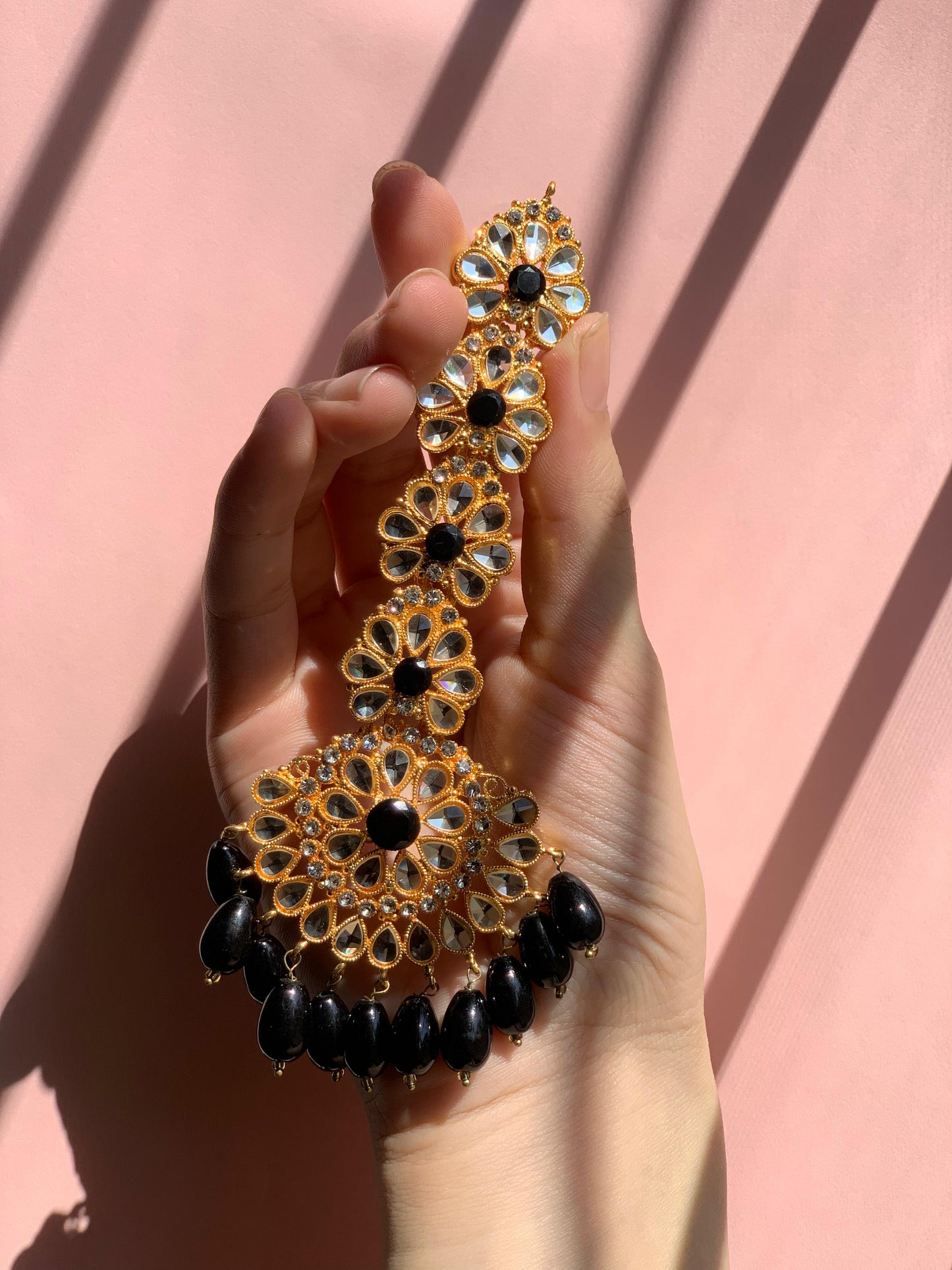 kundan Rani bindiya - Black