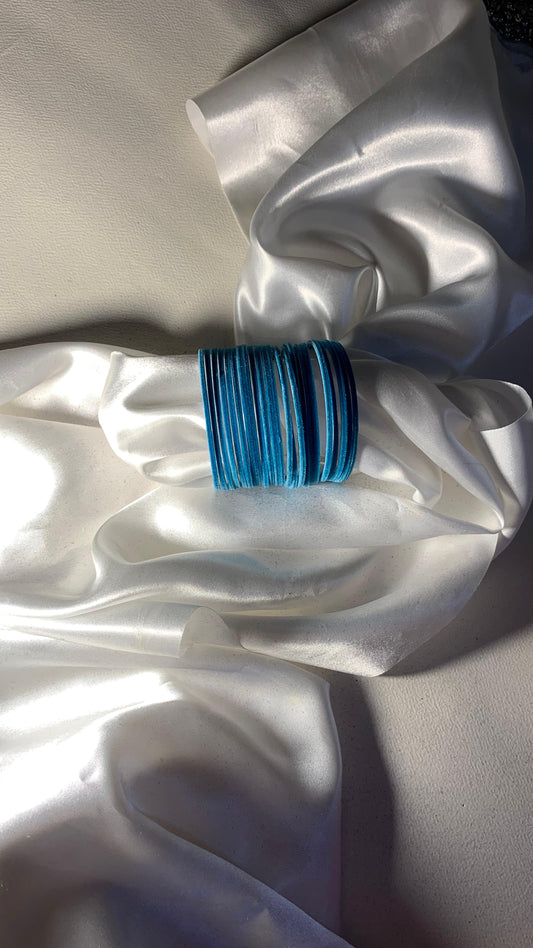 Velvet Bangles - Blue