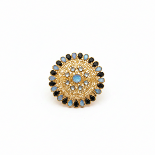 Shehzadi angoothi (Geometric) - Black