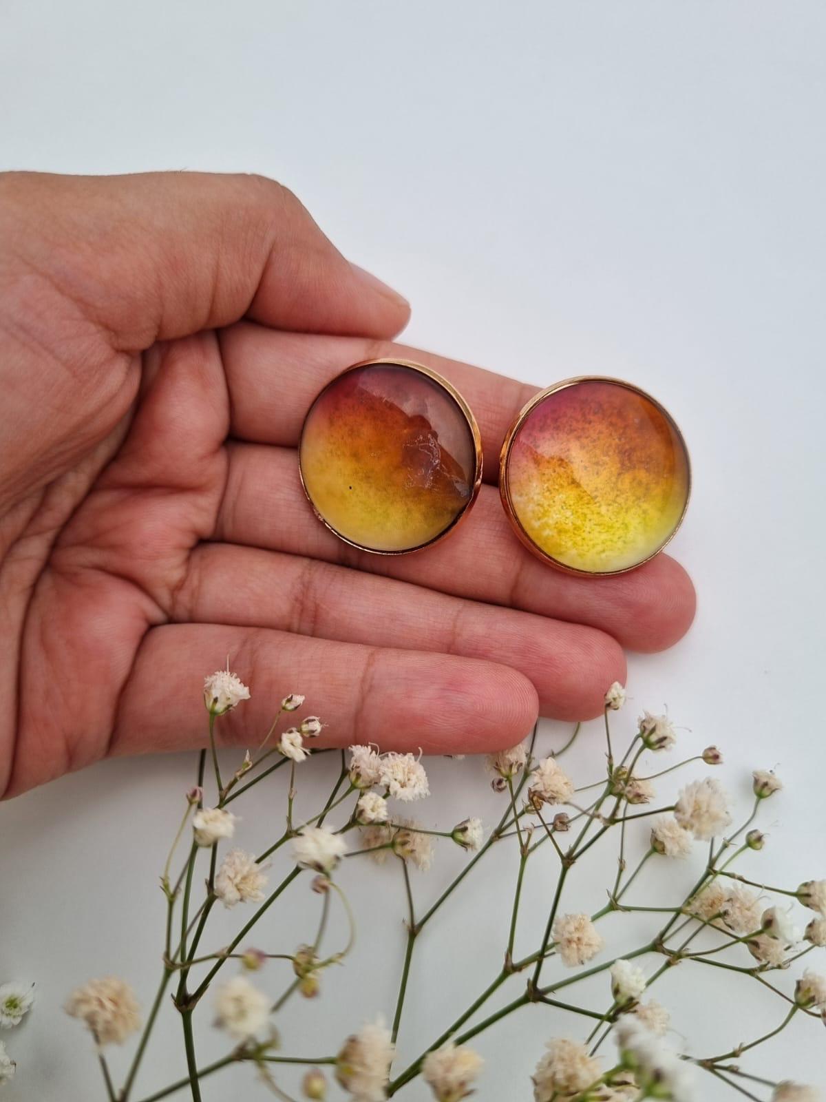 Summer breeze round earrings (sunset)