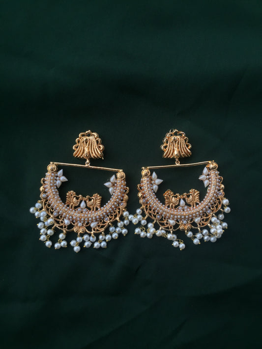 Peacock Earrings - Gold