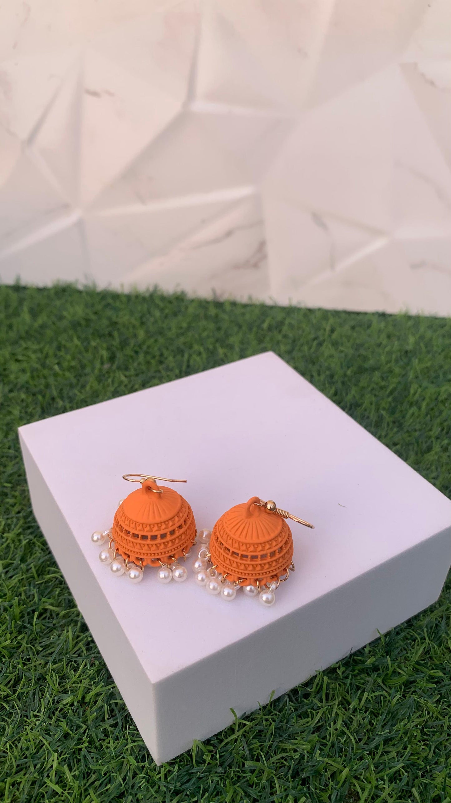 Matt jhumki - Orange