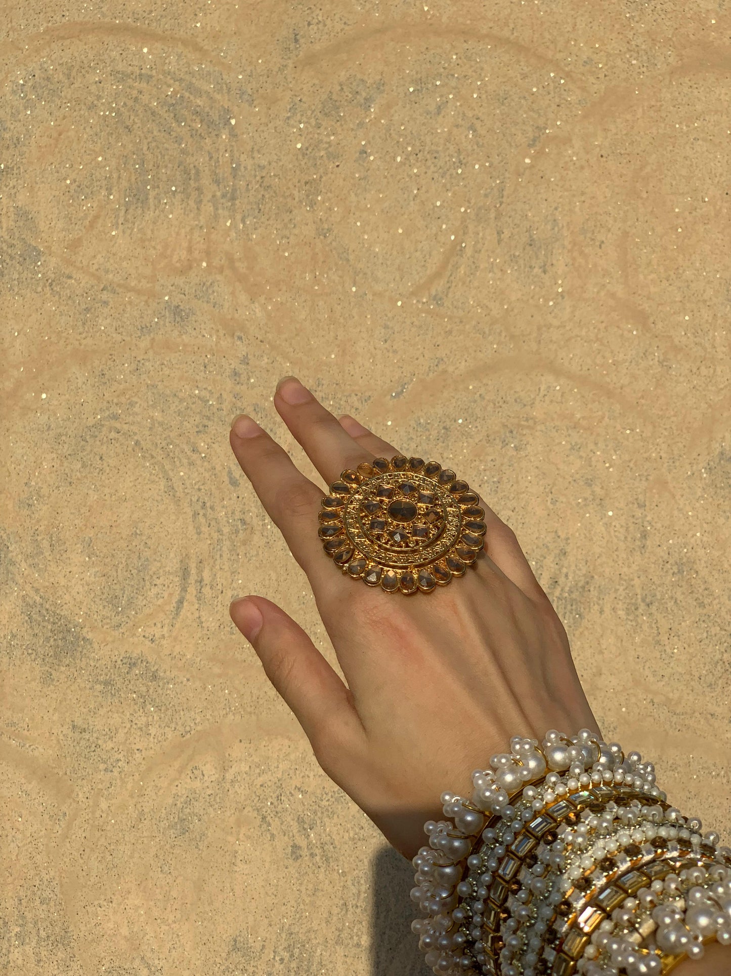 Shehzadi angoothi (patti)- Gold