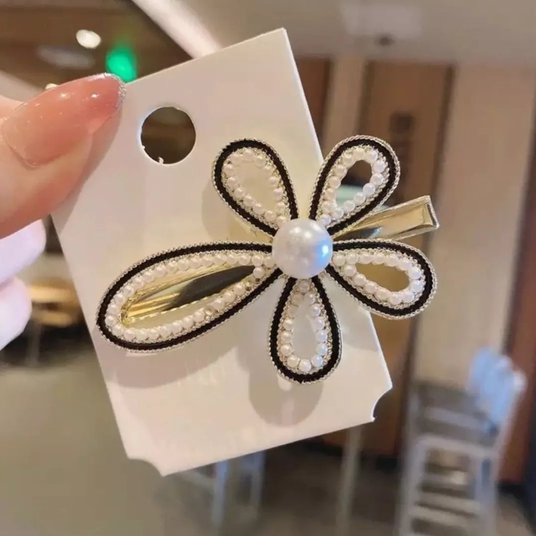 HS- 02 Flora Shine Pearl Hair Clip