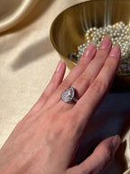 Droplet Ring silver - Light Pink