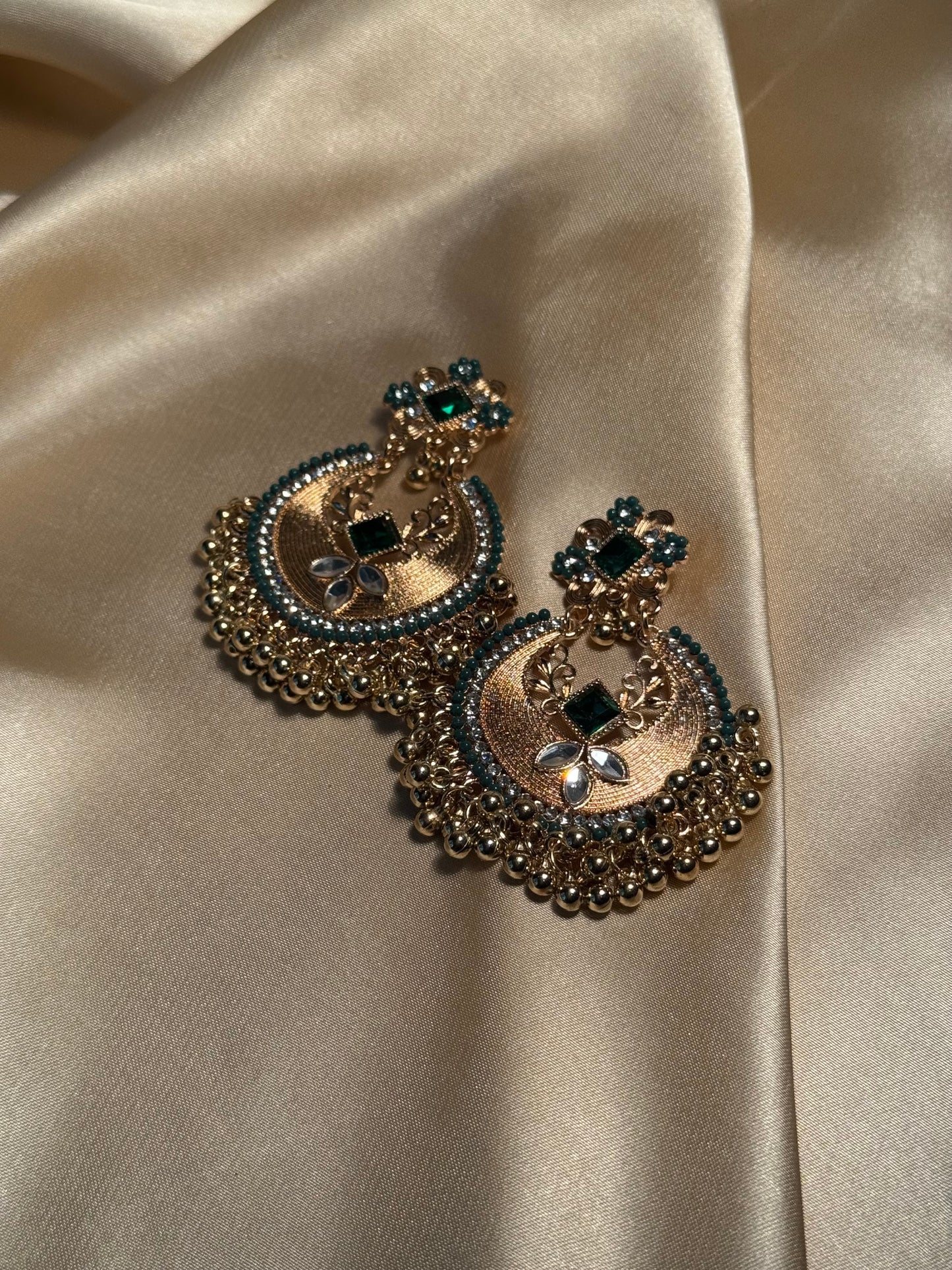 Mahjabeen earrings-green