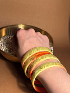 Two shade bangle - Yellow n Orange