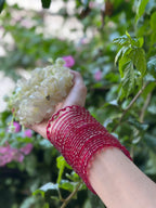 Raindrop bangle (6) red