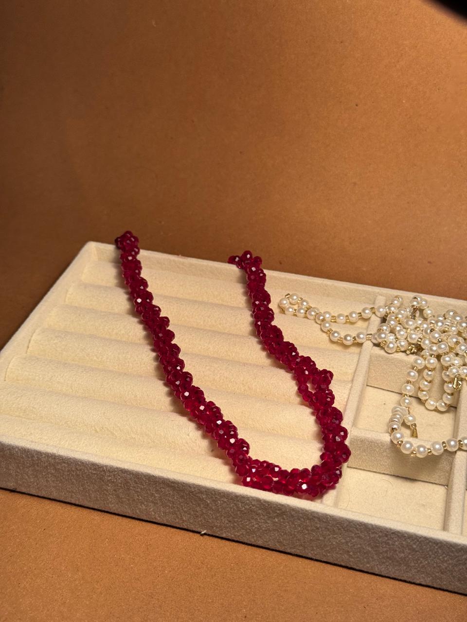 Crystal Chain - Maroon