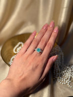 Circle Ring Silver - Turquoise