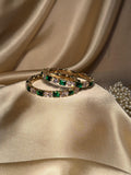 Prism bangles Gold - Green & White  (kids collection)