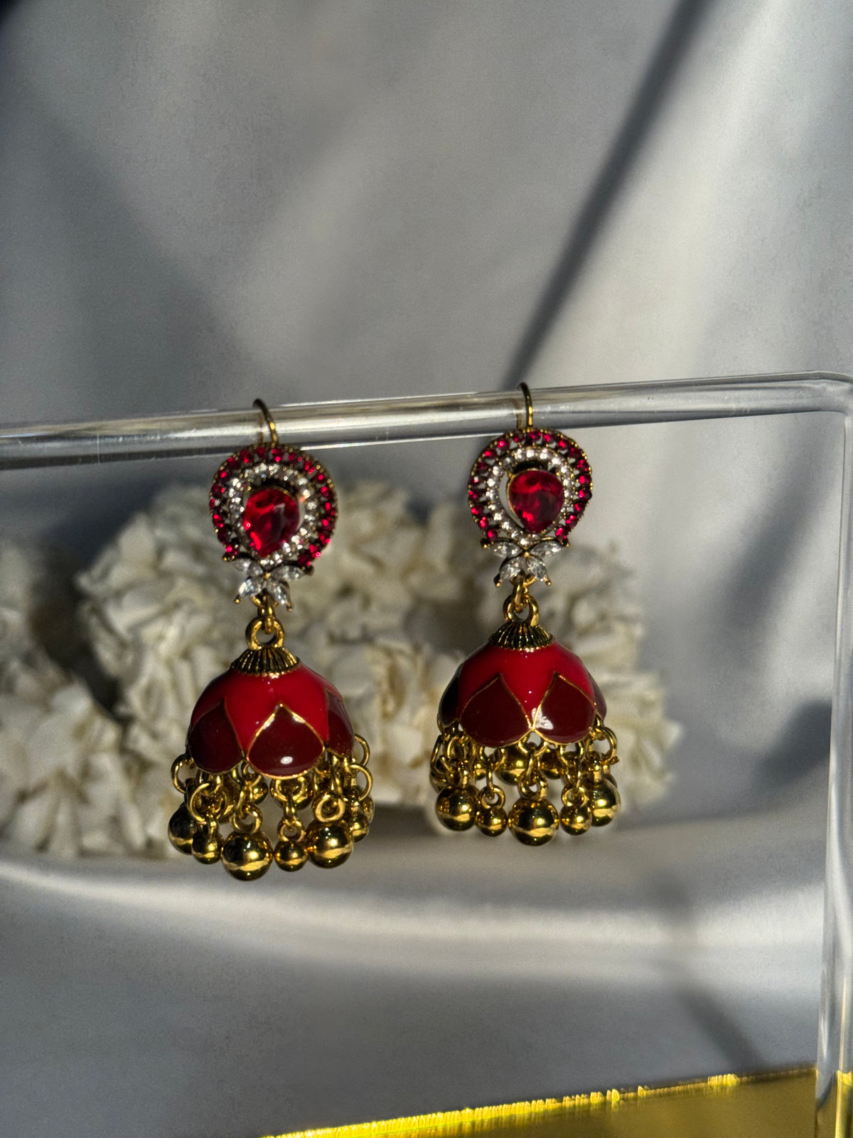droplet bedazzled Rang-e-desi maroon