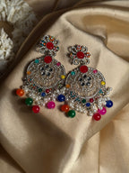 Rangoli Rounds khass collection-silver and multi