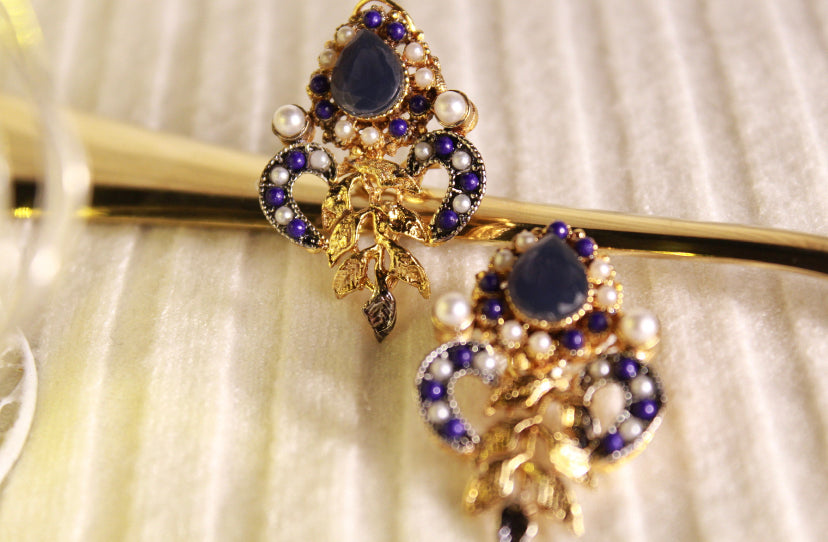 EFS-05  Gold Plated Crowns- Purple Black Pearl