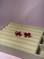 Bow Ties Studs - Red