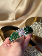 Green and silver butterfly bracelet (kids collection)