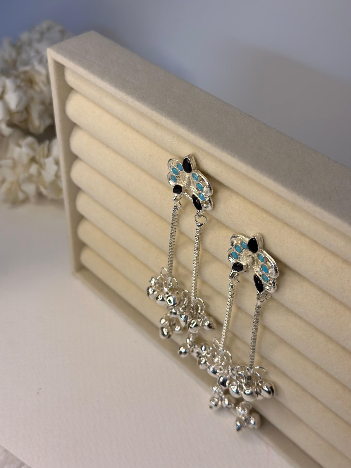 Patang (sky blue black and silver)