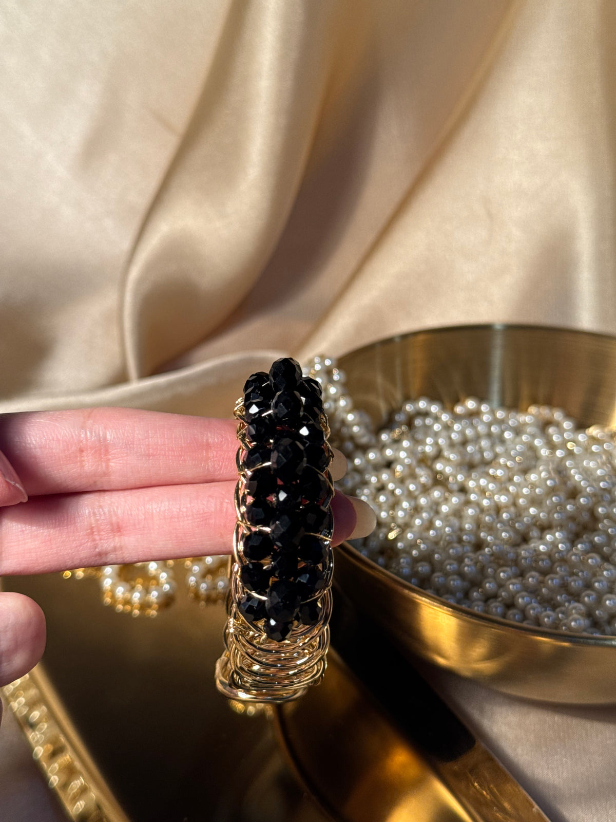 Black bedazzled bracelet (kids collection)