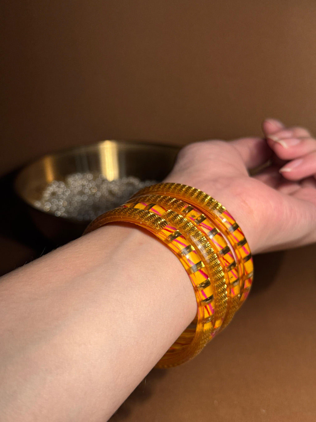 Sunshine Gulnaz bangle - Pink n Red